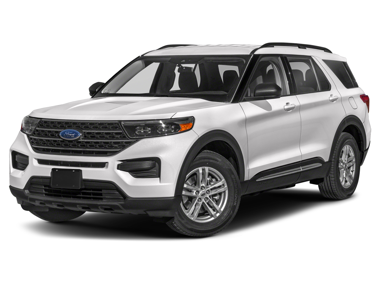 2024 Ford Explorer XLT in Gray Metallic — front three-quarter view