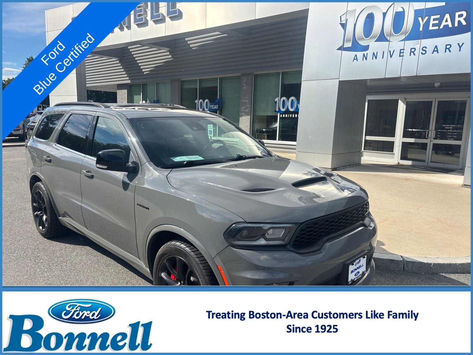 2023 Dodge Durango R/T Plus in Destroyer Gray Clearcoat — front three-quarter view