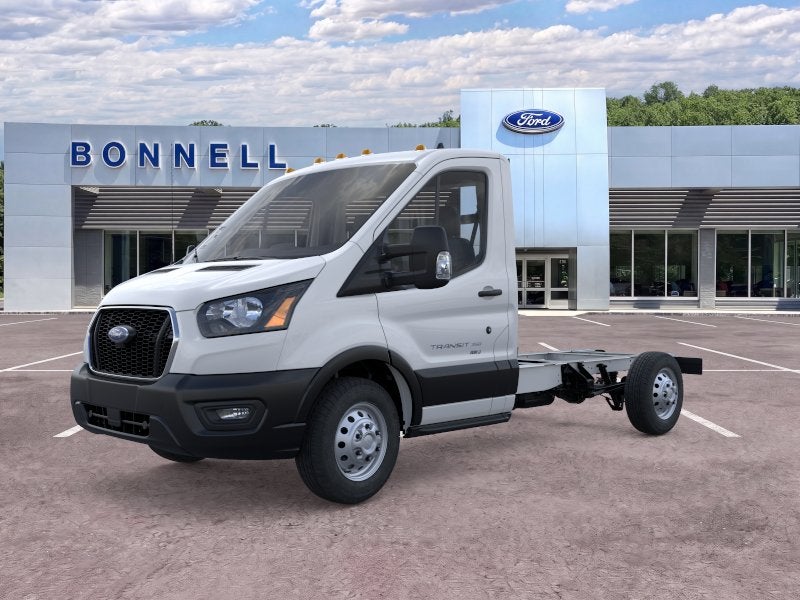 2025 Ford Transit-350 Base in Oxford White — front three-quarter view
