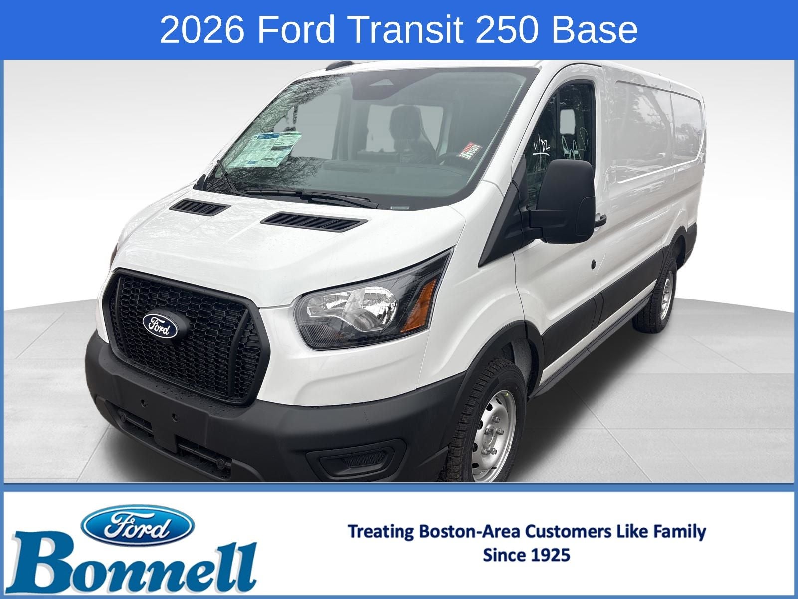2026 Ford Transit-250 Base in Oxford White — front three-quarter view