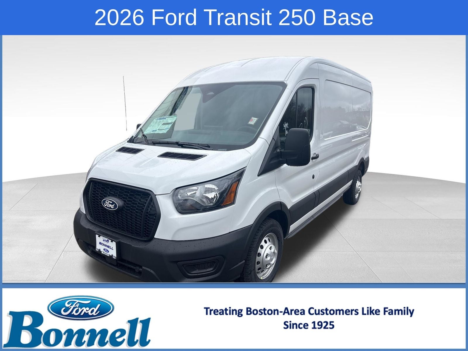 2026 Ford Transit-250 Base in Oxford White — front three-quarter view