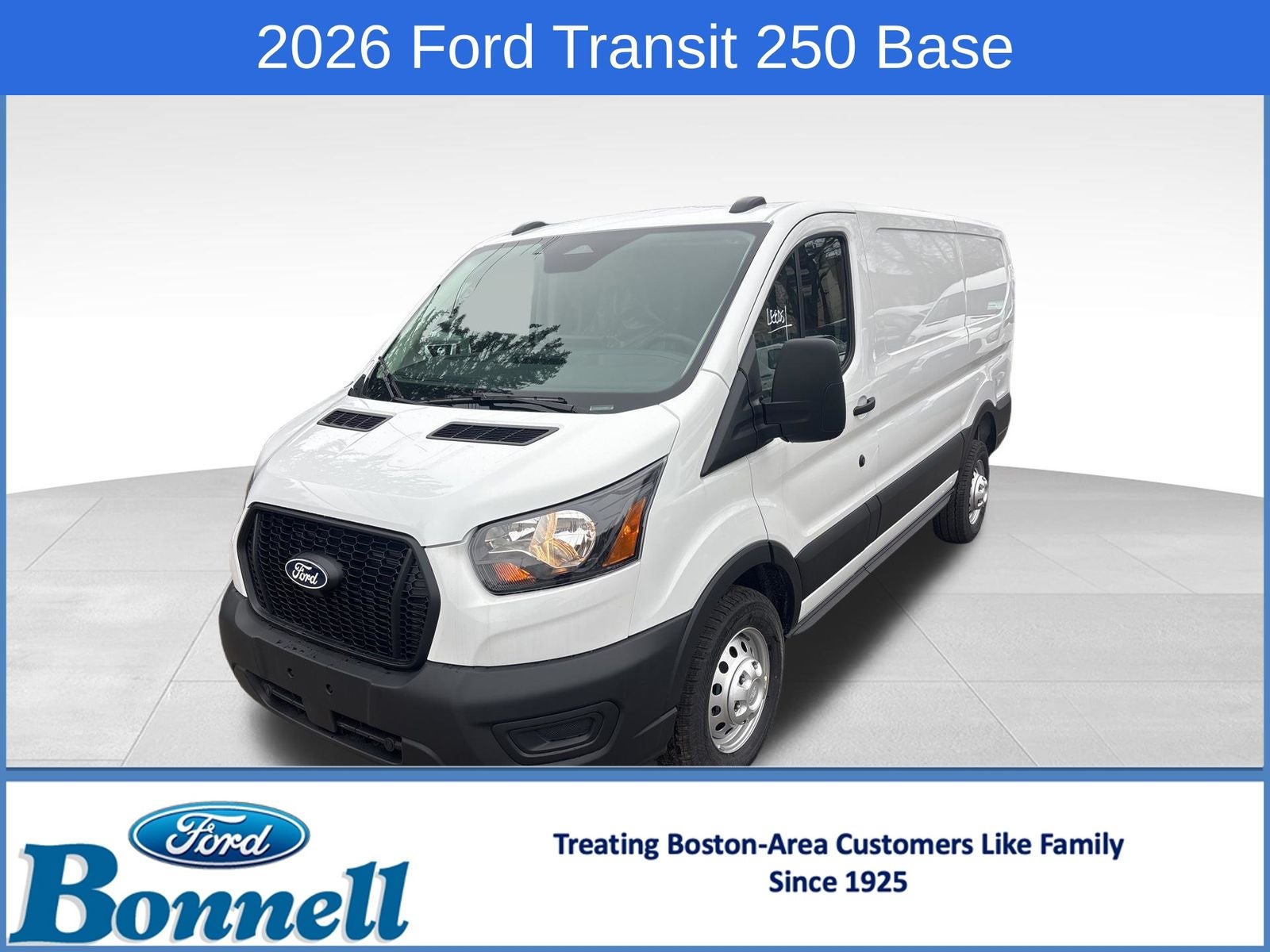 2026 Ford Transit-250 Base in Oxford White — front three-quarter view