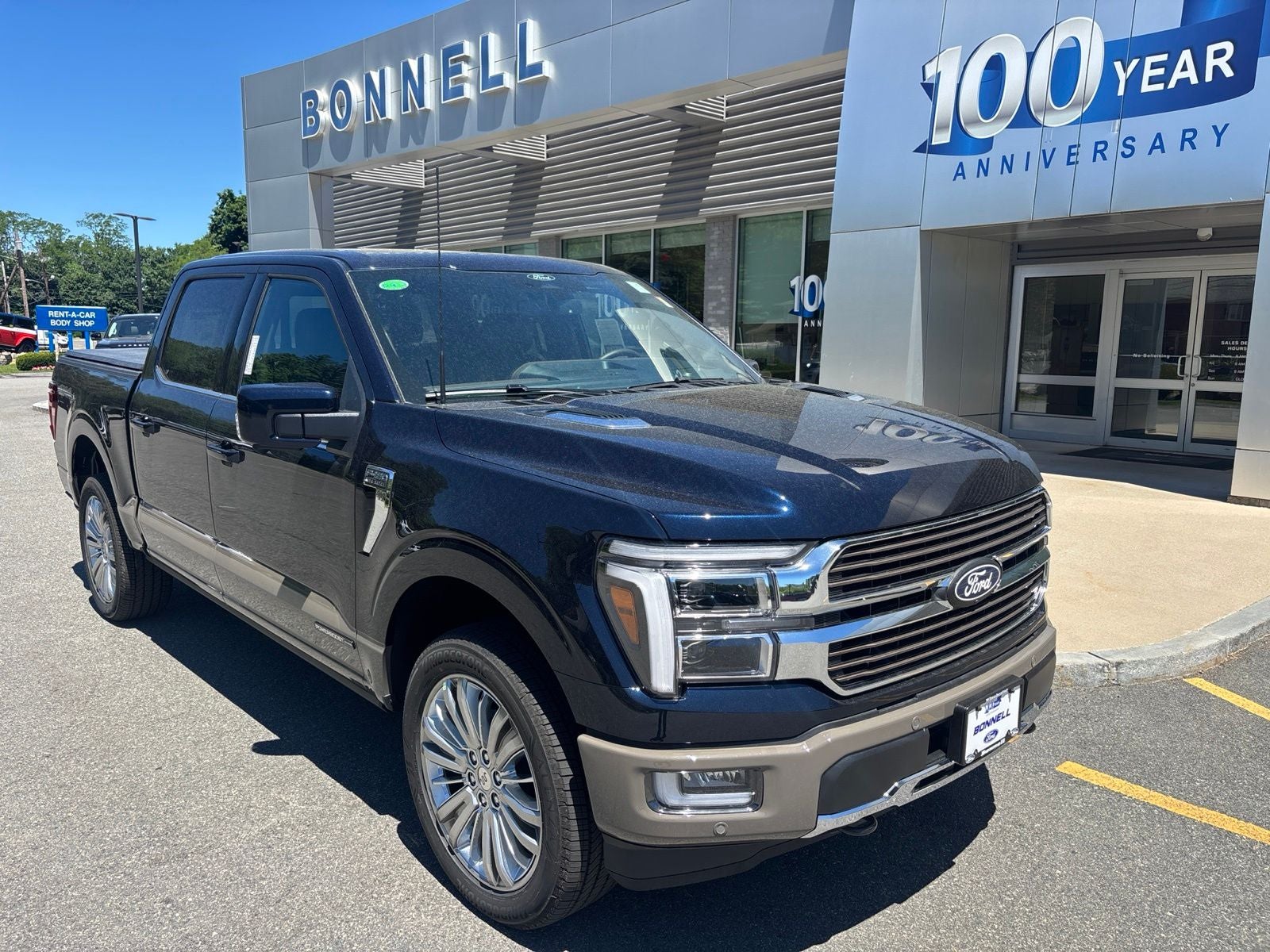 2026 Ford F-150 King Ranch in Antimatter Blue Metallic — front three-quarter view