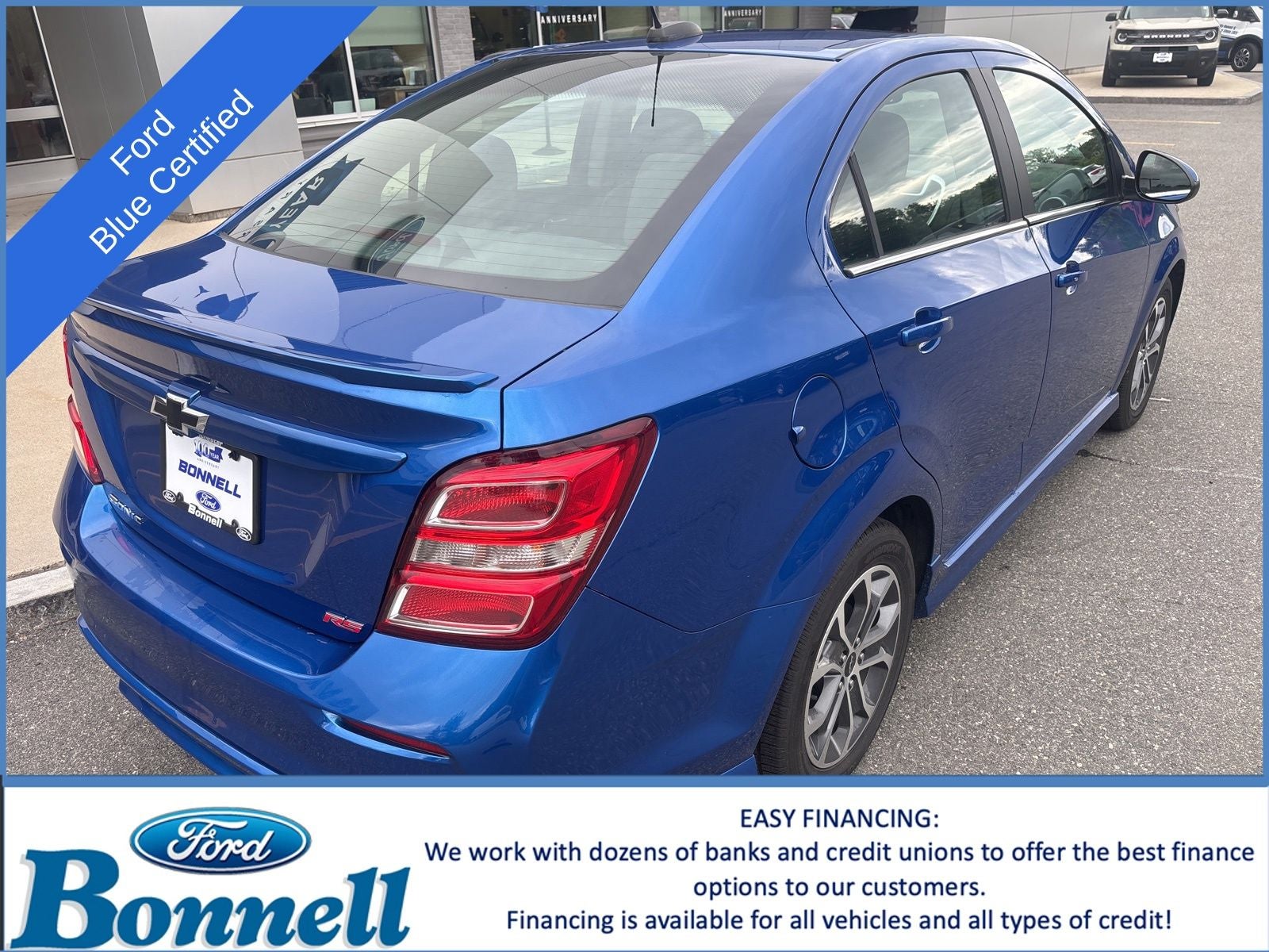 2019 Chevrolet Sonic — rear three-quarter view