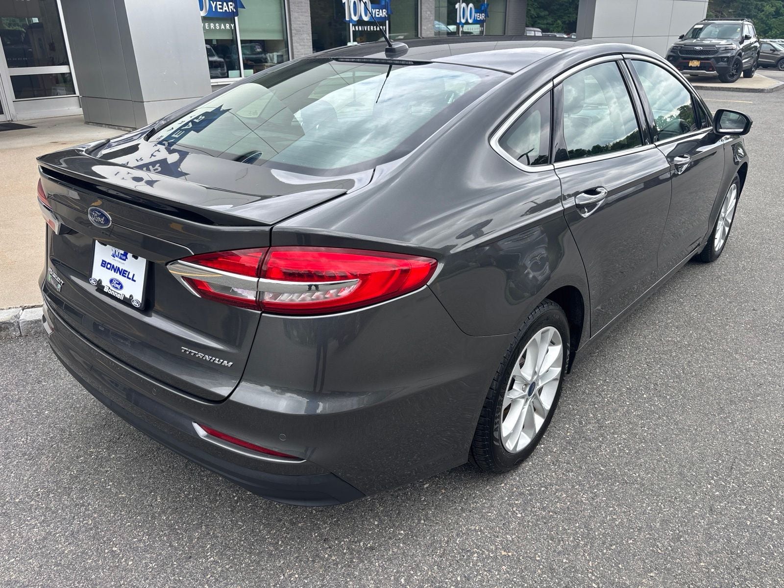 2019 Ford Fusion Energi — rear three-quarter view