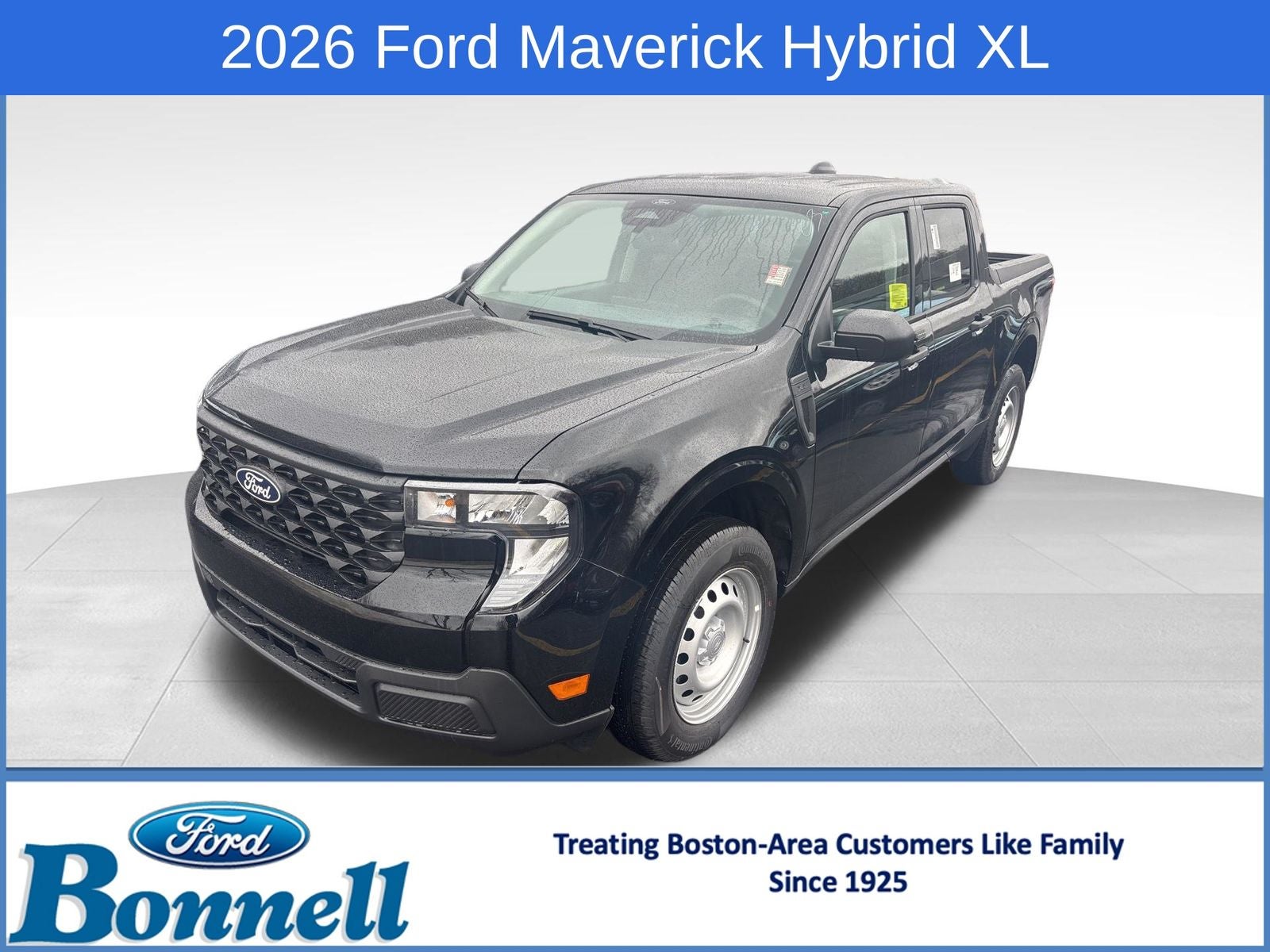 2026 Ford Maverick XL in Shadow Black — front three-quarter view
