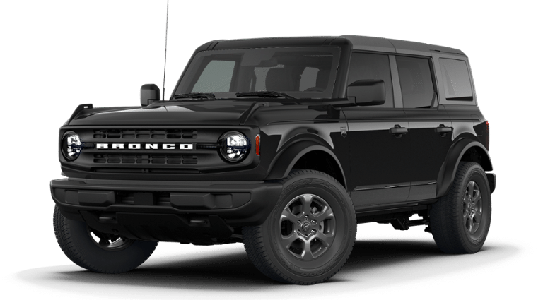 2026 Ford Bronco Big Bend in Shadow Black — front three-quarter view