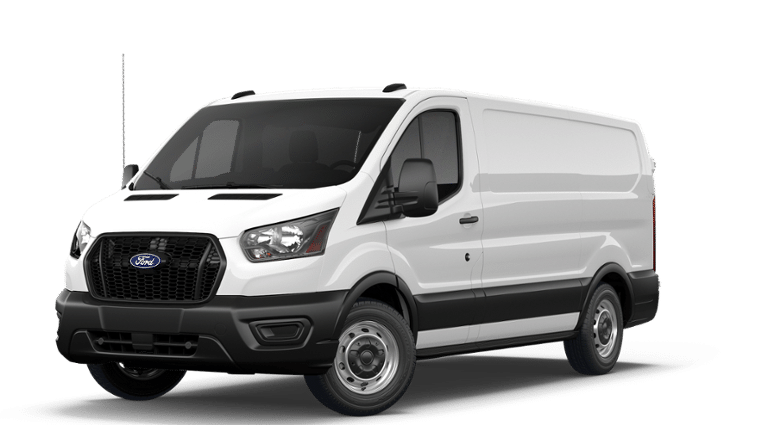 2026 Ford Transit Commercial Cargo Van in Oxford White — front three-quarter view